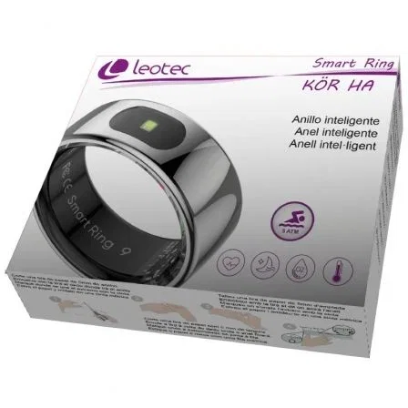 Leotec Kör HA Anillo Inteligente Talla 8 Plata